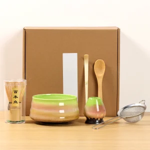 Ensemble de Matcha Japonais avec Fouet en Bambou, Brosse, Cuillère à Thé, Outil avec Filtre pour Magasin de Boissons, Bricolage