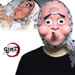 Masque facial en latex Anime Demon Slayer pour adultes, accessoire de cosplay, personnalisé, fête d&rsquo;Halloween, Haganetsuka, Hotaru Kimetsu No Yaiba, Tim ade