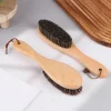 brosse en crin de cheval avec manche en bois – vernis à chaussures, nettoyage du linge et soin antistatique | brosse en crin de cheval doux