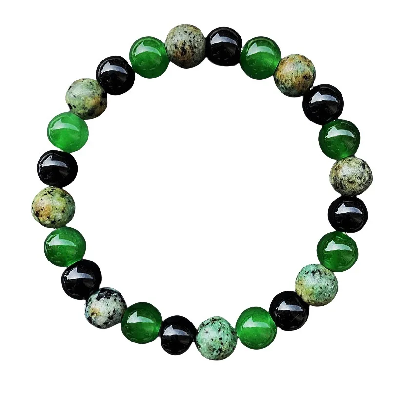 bracelet de perles vertes à la mode de 8 mm – bracelet en corde élastique fait à la main – le meilleur cadeau pour offrir bracelet de perles vertes à la mode de 8 mm – bracelet en corde élastique fait à la main – le meilleur cadeau pour offrir