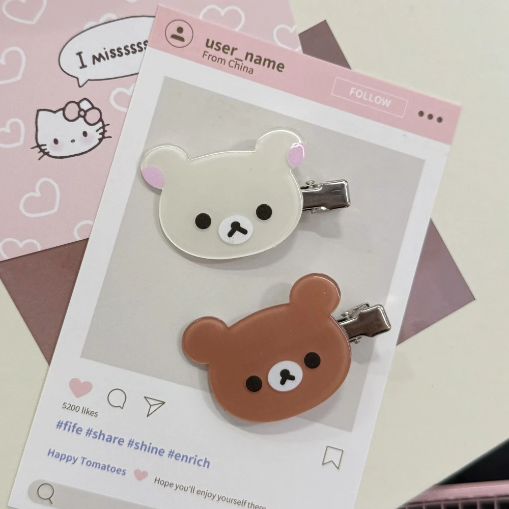 rilakkuma korilakkuma pinces à cheveux anime tête d'ours épingles à cheveux mignonnes et pinces chapeaux kawaii accessoires de cheveux pour femmes filles rilakkuma korilakkuma pinces à cheveux anime tête d'ours épingles à cheveux mignonnes et pinces chapeaux kawaii accessoires de cheveux pour femmes filles