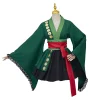 anime femmes roronoa zoro cosplay costume kimono uniforme zoro perruque robe tenue pour femme hommes halloween costume pour bande dessinée con