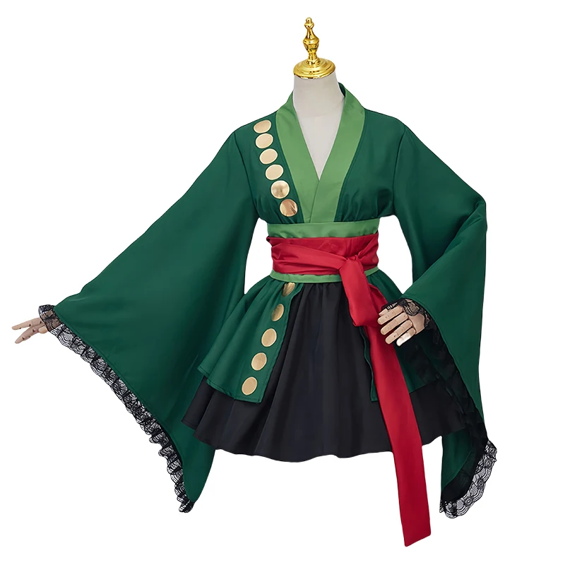 anime femmes roronoa zoro cosplay costume kimono uniforme zoro perruque robe tenue pour femme hommes halloween costume pour bande dessinée con anime femmes roronoa zoro cosplay costume kimono uniforme zoro perruque robe tenue pour femme hommes halloween costume pour bande dessinée con