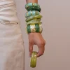 bohomia – bracelet géométrique irrégulier en acrylique vert pour femmes, plusieurs styles, bijoux empilables en résine