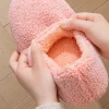pantoufles en peluche pour femmes, chaussures de maison de chambre à coucher, pantoufles d'intérieur confortables à dos fermé, pantoufles de maison pelucheuses antidérapantes pour intérieur et extérieur