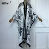 winyi cardigan kimono imprimé style bohème, vêtement de plage, ample, robe de soirée, kaftan