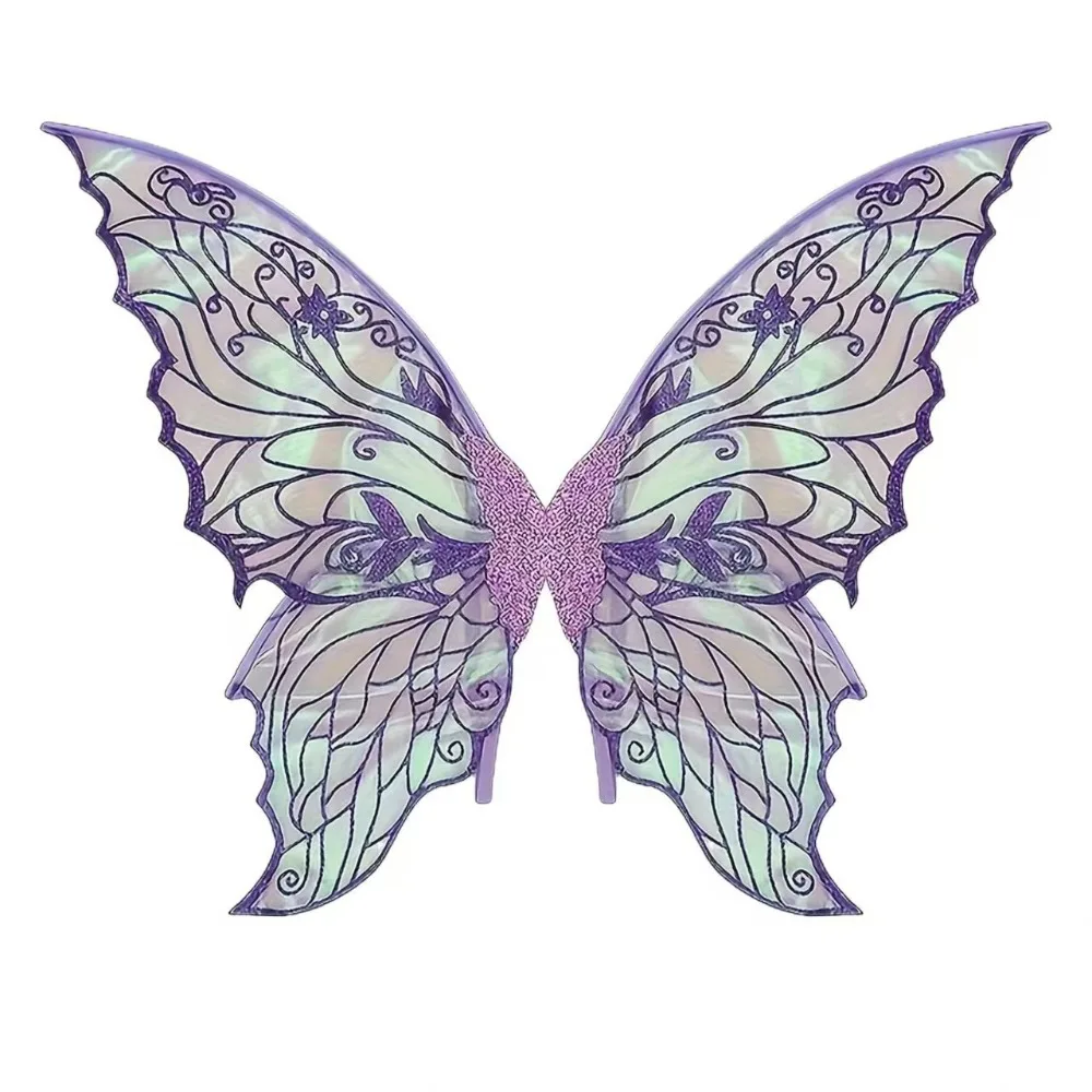 Ailes de fée papillon colorées, bretelles élastiques en Organza scintillant, ailes de Cosplay dégradées, ailes d’elfe transparentes faites à la main, Costume Ailes de fée papillon colorées, bretelles élastiques en Organza scintillant, ailes de Cosplay dégradées, ailes d’elfe transparentes faites à la main, Costume