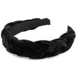 Bandes de sauna tressées en velours pour femmes, élastiques, croisées, accessoires pour cheveux