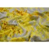 tissu en mousseline de soie pour robe, tissu cheongsam han, élégant imprimé de grandes fleurs jaunes, de haute qualité, mince, doux, pas transparent, t2054