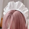 coiffure à volants pour femmes, bandeau demoiselle d'honneur blanc, couvre chef gothique anime cosplay