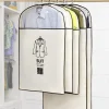 housse de vêtements suspendue avec fermeture éclair, manteau de costume, robe extérieure, vêtement inférieur supérieur, anti poussière, protection de rangement, sac de rangement, housse