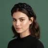 mode satin tressé bandeau large épaissi noir bandeau style coréen rembourré conception femmes tête cerceau coiffure