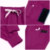 vêtements de salle d'opération violets, uniformes médicaux, ensemble de gommages de travail d'hôpital, combinaison de chirurgie dentaire pour infirmière médicale, vêtements de travail