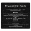 manche de couteau de cuisine japonaise, poignée octogonale, fournitures artisanales de remplacement, accessoires en bois