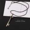 collier attaque sur titan pour hommes, pendentif clé eren shingeki no kyojin, mode vintage rétro anime, bijoux cosplay, 2024