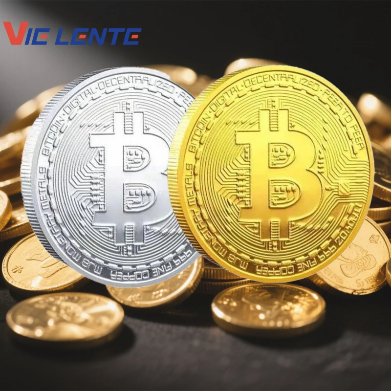 Pièce de monnaie Bitcoin plaquée or, Collection d’art à collectionner, cadeau commémoratif physique, Bit Casascius BTC, métal Antique, ImitationToyCoin Pièce de monnaie Bitcoin plaquée or, Collection d’art à collectionner, cadeau commémoratif physique, Bit Casascius BTC, métal Antique, ImitationToyCoin