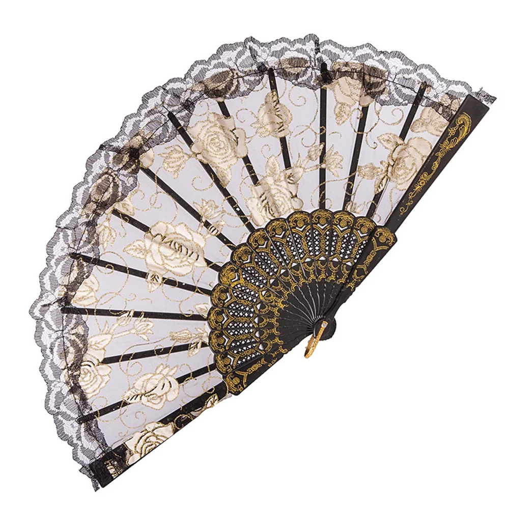 Éventail classique en dentelle rose, éventail pliant à main pour femmes, éventails de danse, flamenco espagnol, fête de mariage, accessoires d'été, cadeau Éventail classique en dentelle rose, éventail pliant à main pour femmes, éventails de danse, flamenco espagnol, fête de mariage, accessoires d'été, cadeau