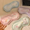 sanrio kuromi mignon masque pour les yeux à bords de dentelle bonjour kitty cannelle ma mélodie dames bureau parasol lunettes de sommeil couverture animation