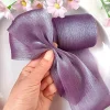 nouveau ruban en mousseline de soie plissée de 5m, 6cm de large, ruban à nœud pour bricolage, fil de tulle, bouquet de coiffure