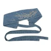 ceinture de taille hanfu brodée décorative, large ceinture en jean, robe artistique ethnique de style ancien, décontractée pour femmes, simple cercle...