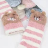 chaussettes japonaises pour filles, modélisation d'animaux, rayées, mignonnes, à compression, chaudes, kawaii, confortables, longues cuisses hautes, automne hiver