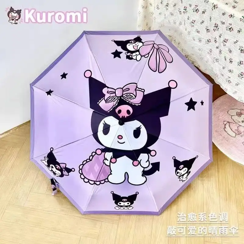 sanrio kawaii kuromi parasol entièrement automatique parasol my melody anime dessin animé doux exquis manuel pliable parapluies sanrio kawaii kuromi parasol entièrement automatique parasol my melody anime dessin animé doux exquis manuel pliable parapluies