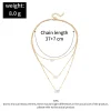 chimzunderes collier pendentif multicouche pour femme, tour de cou jochoker, bijoux brillants, cadeau de fête, mode féminine