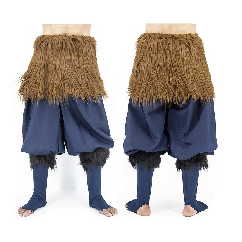 costume de cosplay anime kimetsu no yaiba hashibira inosuke, gt avec pantalon, robe de barrage, pantalon de tueur de démons et masques tabliers costume de cosplay anime kimetsu no yaiba hashibira inosuke, gt avec pantalon, robe de barrage, pantalon de tueur de démons et masques tabliers