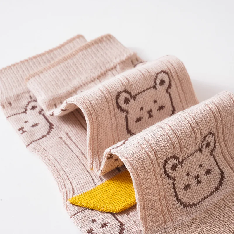 5 paires de chaussettes tabi à deux orteils pour enfants, chaussettes mignonnes en coton pur à mailles fines avec tête d'ours et d'animal de dessin animé pour bébés garçons et filles de 3 à 6 à 12 ans 5 paires de chaussettes tabi à deux orteils pour enfants, chaussettes mignonnes en coton pur à mailles fines avec tête d'ours et d'animal de dessin animé pour bébés garçons et filles de 3 à 6 à 12 ans