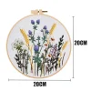 kit de broderie de pratique de fleurs pour adultes apprendre différentes compétences de broderie de fleurs pour débutant, cadeau de bricolage pour adultes