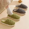 offre spéciale de la saison pantoufles en coton intérieur chaud fourrure femmes usage domestique hiver anti dérapant nouveau style hommes maison pantoufles confort