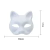 nouveau bricolage masque de pâte blanche animal renard chat masque à la main graffiti demi masque enfants adultes cadeaux pour halloween cosplay fête