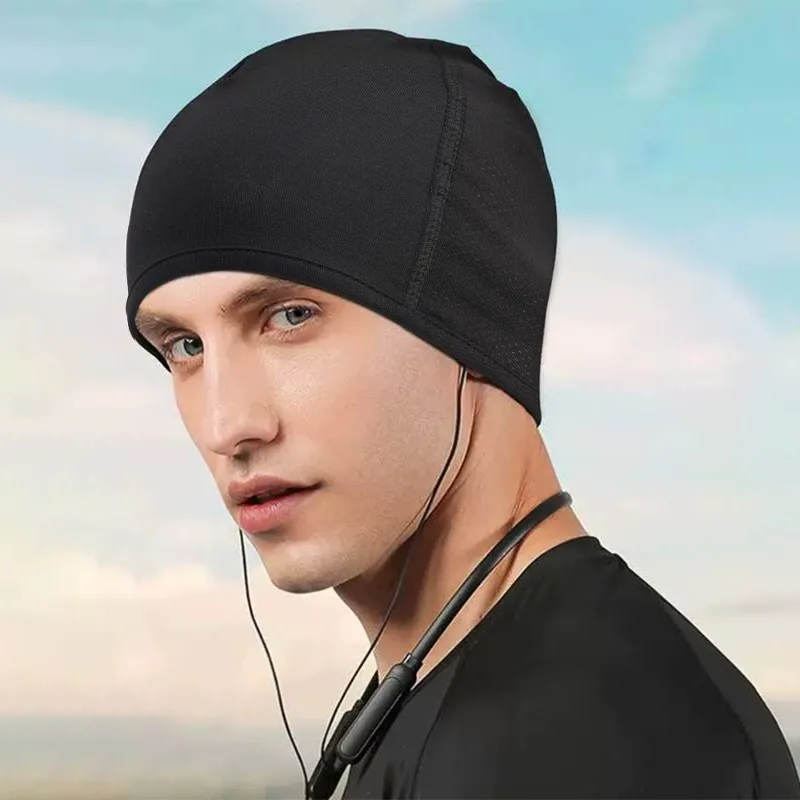 petite casquette en tissu à séchage rapide pour l'équitation, doublure de casque de moto, sports de plein air, casquette de protection respirante, accessoires universels pour casque petite casquette en tissu à séchage rapide pour l'équitation, doublure de casque de moto, sports de plein air, casquette de protection respirante, accessoires universels pour casque