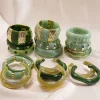 Bohomia – Bracelet géométrique irrégulier en acrylique vert pour femmes, plusieurs styles, bijoux empilables en résine Bohomia – Bracelet géométrique irrégulier en acrylique vert pour femmes, plusieurs styles, bijoux empilables en résine