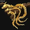 1 * modèle de dragon en alliage 3d, peut tourner le dragon, décoration artisanale de table, statue de dragon, cadeau créatif, jouet pour enfants