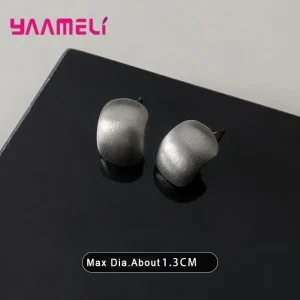 Boucles d’oreilles géométriques minimalistes en argent 925, bijoux à la mode coréenne, en métal, cadeau pour femmes et filles, accessoire de fête, dernière collection Boucles d’oreilles géométriques minimalistes en argent 925, bijoux à la mode coréenne, en métal, cadeau pour femmes et filles, accessoire de fête, dernière collection