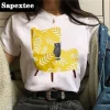 t shirt harajuku à manches courtes pour femmes, haut imprimé kawaii, vêtements college mignons, col rond, mode estivale, nouveau