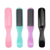 peigne de massage du cuir chevelu pour femmes, brosse démêlante à neuf rangées, salon de coiffure, peigne de coiffure, outil de soins capillaires