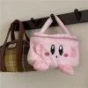 kirby sac de voyage en peluche anime pour filles, sacs de maquillage mignons, sac de rangement portable de grande capacité, trousse de toilette kawaii, cadeau de dessin animé, y2k