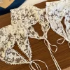 bandana triangle de style campagnard pour filles, enveloppes mignonnes, bandeau, écharpe en dentelle, turban, accessoires pour cheveux