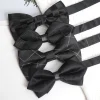 cravates pour hommes couleur unie noeud papillon noir pour hommes style britannique double couche nœud papillon fête de mariage papillon cravate accessoires cadeaux
