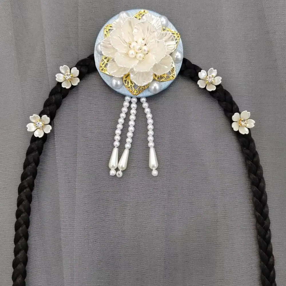 cadeau fleur hanbok perruque coiffure gland perle corée style ethnique bandeau perlé traditionnel scène danse cheveux cerceau filles cadeau fleur hanbok perruque coiffure gland perle corée style ethnique bandeau perlé traditionnel scène danse cheveux cerceau filles