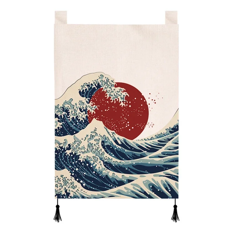 petit rideau suspendu de style japonais, drapeau de porte de cuisine, rideau de séparation suspendu izakaya pour la maison petit rideau suspendu de style japonais, drapeau de porte de cuisine, rideau de séparation suspendu izakaya pour la maison