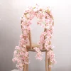 fleurs artificielles sakura suspendues, fausse guirlande florale, pour maison, jardin, arc de mariage, fête, fleur de cerisier, arrangement de décoration murale