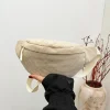 Sacs de ceinture en velours côtelé décontractés pour femmes, sac banane à la mode, sac de taille banane, sac à main de hanche, sac à bandoulière de poitrine, poche