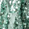 veste à paillettes pour femmes, col en v, style kimono, manches longues, pour fête, à lacets, streetwear, manteau à la mode