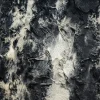tissu à pampilles à fleurs profondes d'abricot noir, tissu de créateur, vêtements d'extérieur, rapindustrial, bergame, dark aught dye