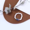 tempérament personnalité coréenne filles femmes bagues perle bague pierre naturelle bijoux de mode