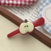 pince à cheveux pomme de dessin animé, barrettes douces et fraîches pour filles, clip à frange à bord antidérapant, accessoires pour cheveux polyvalents, contrôle flyaway