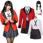 Costume de Cosplay Anime Kakegurui Jabami Yumeko, Costume d&rsquo;halloween Sayaka, joueur compulsif, uniforme JK pour écolières japonaises, Halloween Cos